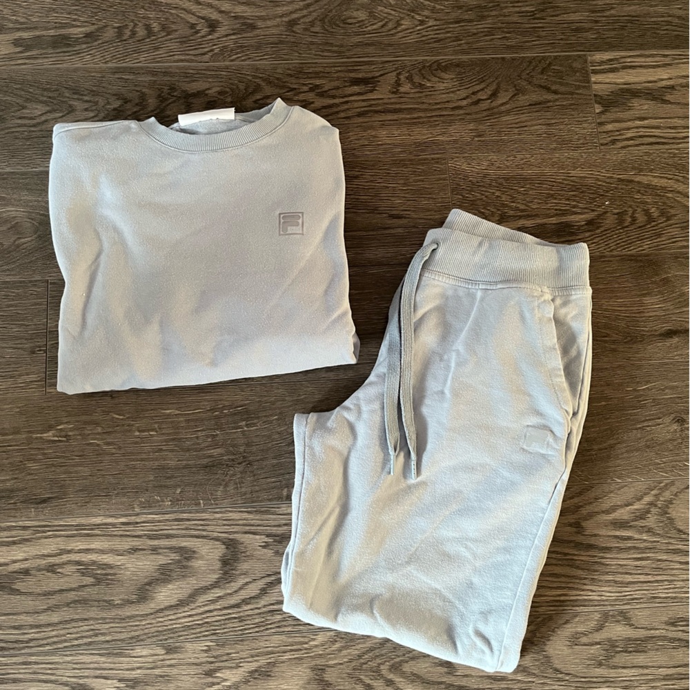 Fila baby blue lounge set